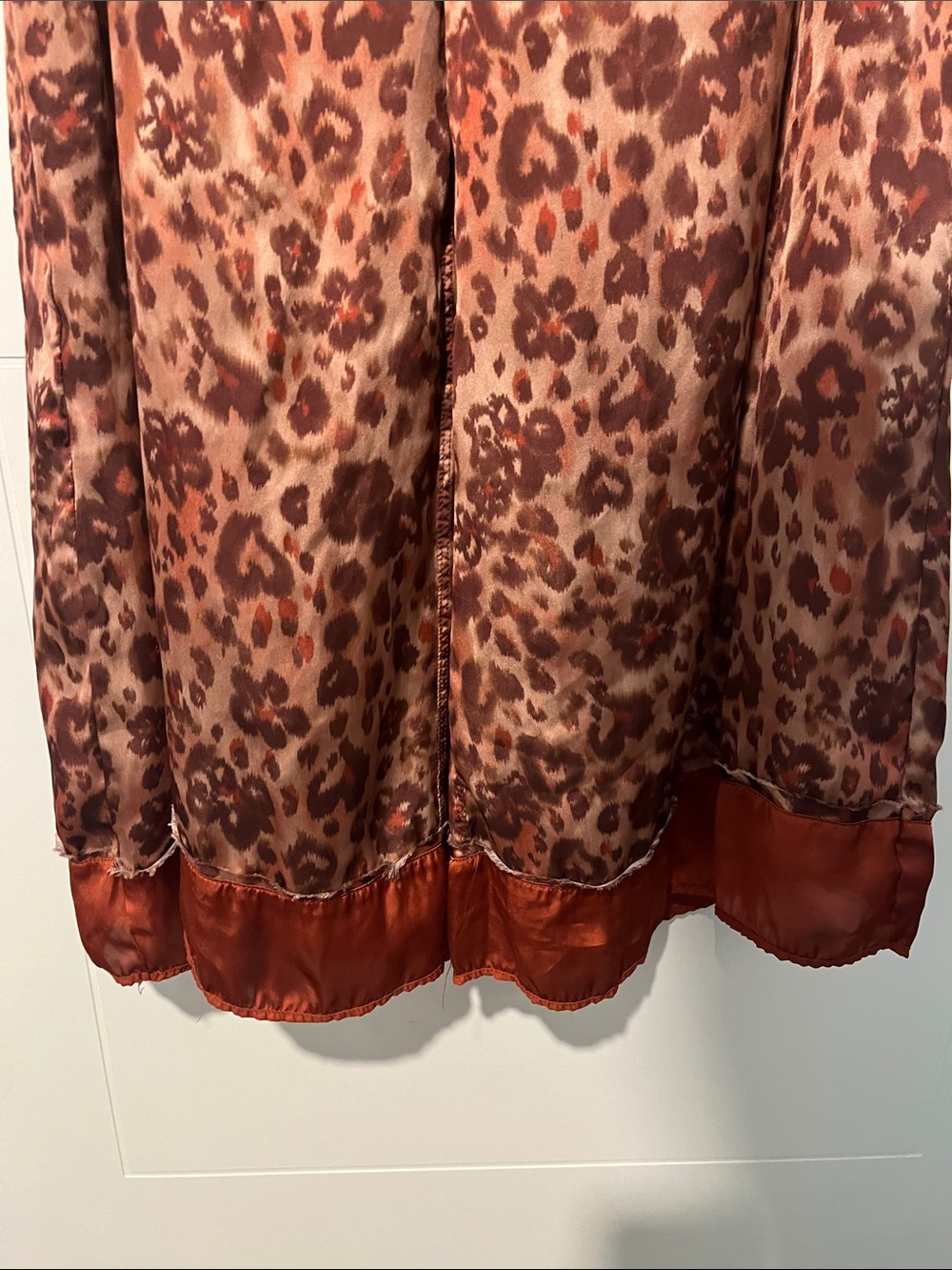 Free People Intimately Free Dreamy Days Leopard Print Wide-Leg Satin Pants - Picture 4 of 16
